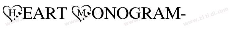 Heart Monogram字体转换 Heart Monogram字体转换